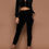 Thumbnail: Shirring Waist Zipper Closure Cropped Pantsuit