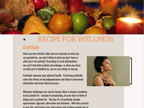 Recipe for Wellness