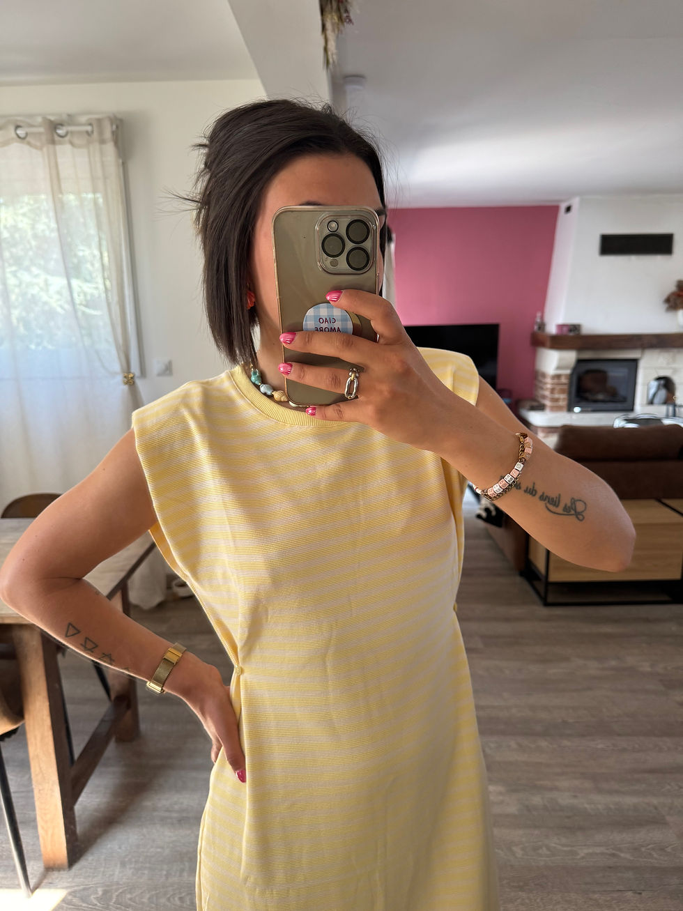 Miniature : ROBE LONGUE RAYÉ DOUBLE COUPE