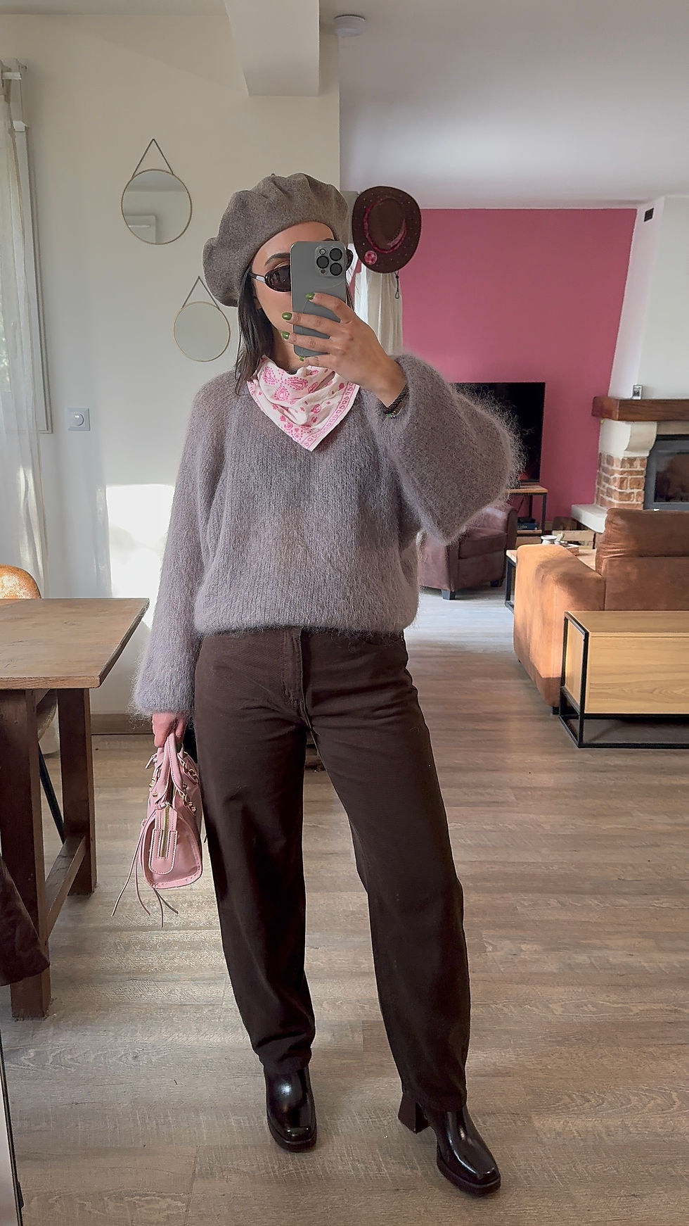 Miniature : PULL MOHAIR DOUBLE POSITION - TAUPE
