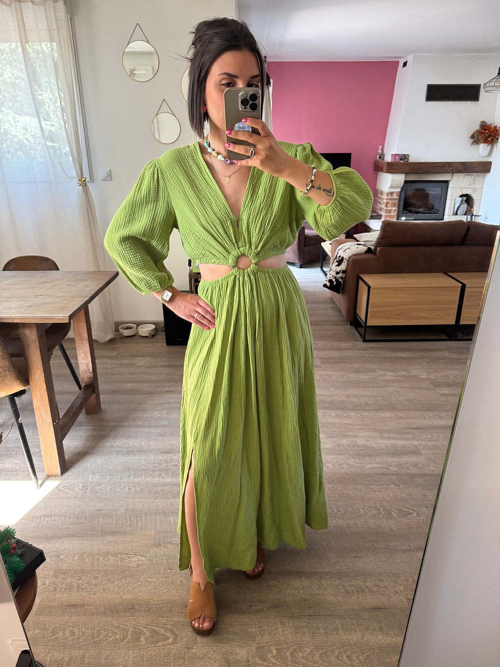 Miniature : ROBE GAZ DE COTON AJOURÉ