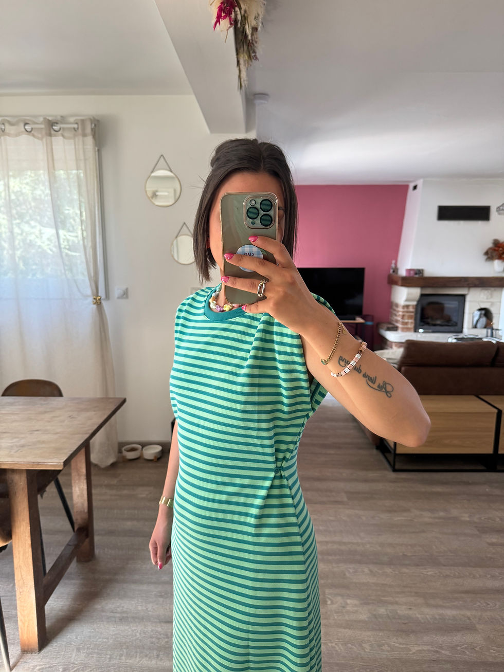Miniature : ROBE LONGUE RAYÉ DOUBLE COUPE