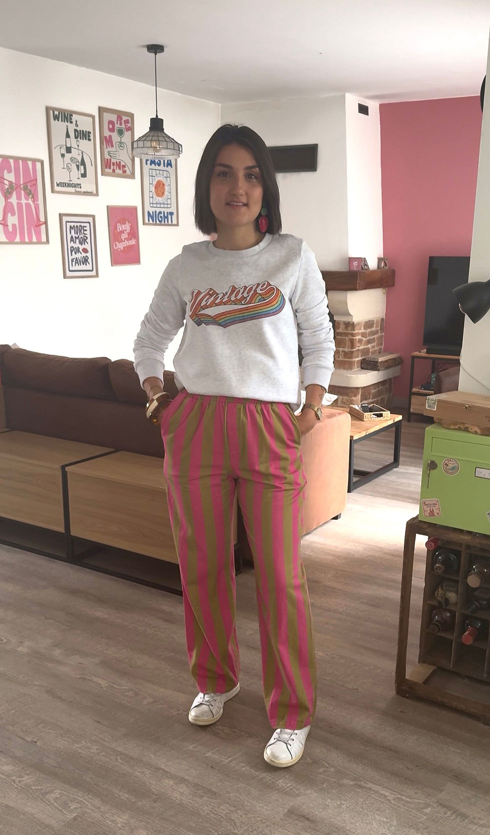 Miniature : PANTALON LARGE RAYURE