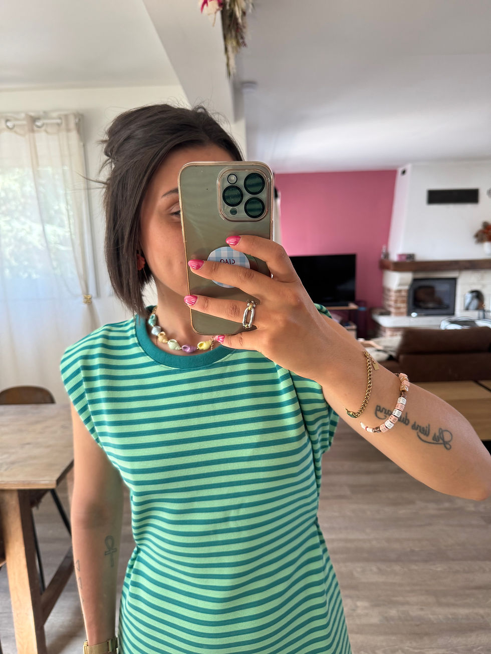 Miniature : ROBE LONGUE RAYÉ DOUBLE COUPE