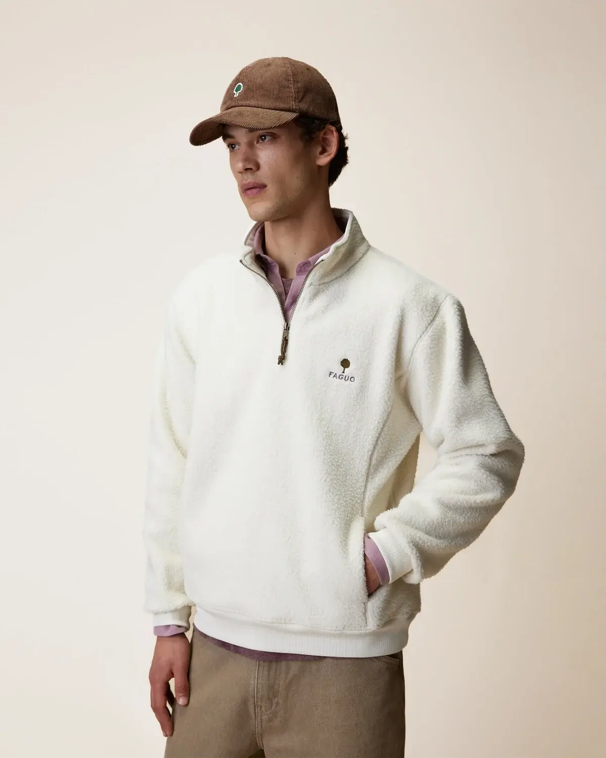 POLAIRE AUBIAC ZIP - ÉCRU