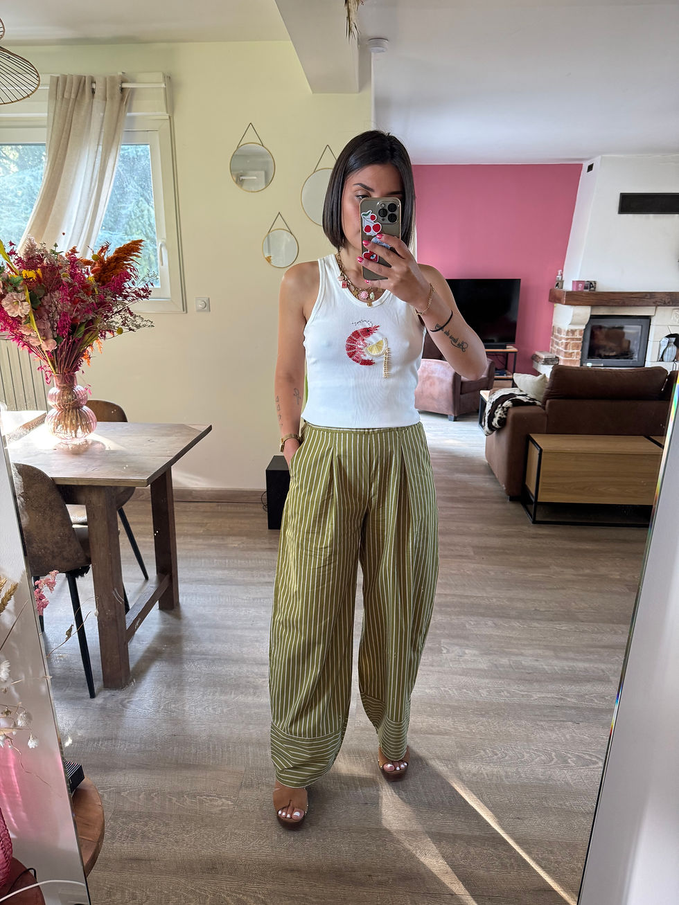 Miniature : PANTALON À PINCES RAYÉ