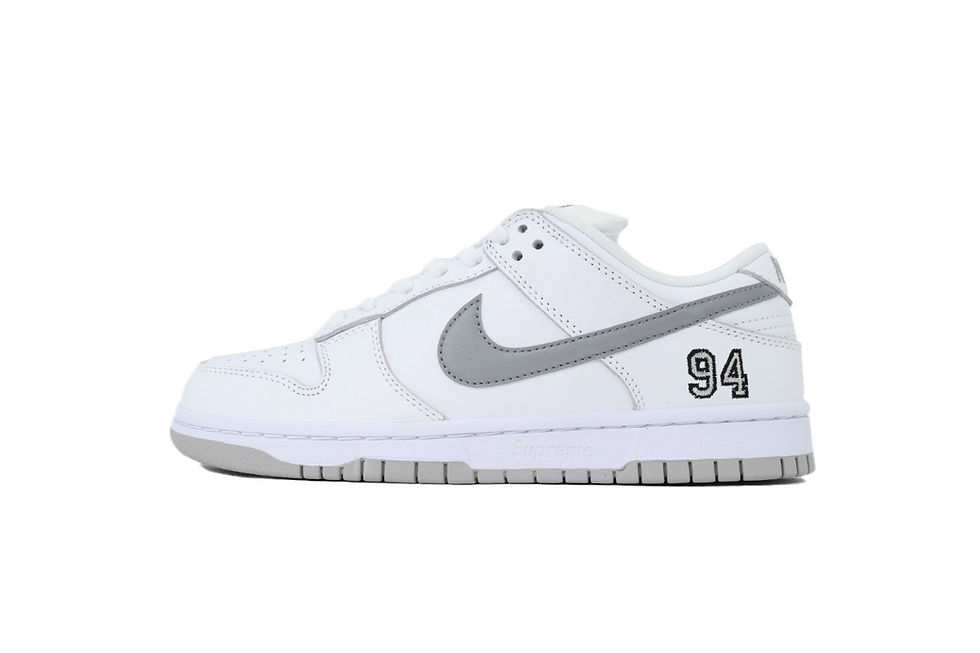Thumbnail: Supreme x Dunk Low SB 'White Metallic Silver'