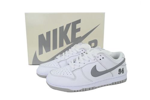 Supreme x Dunk Low SB 'White Metallic Silver' | Drip2Rue