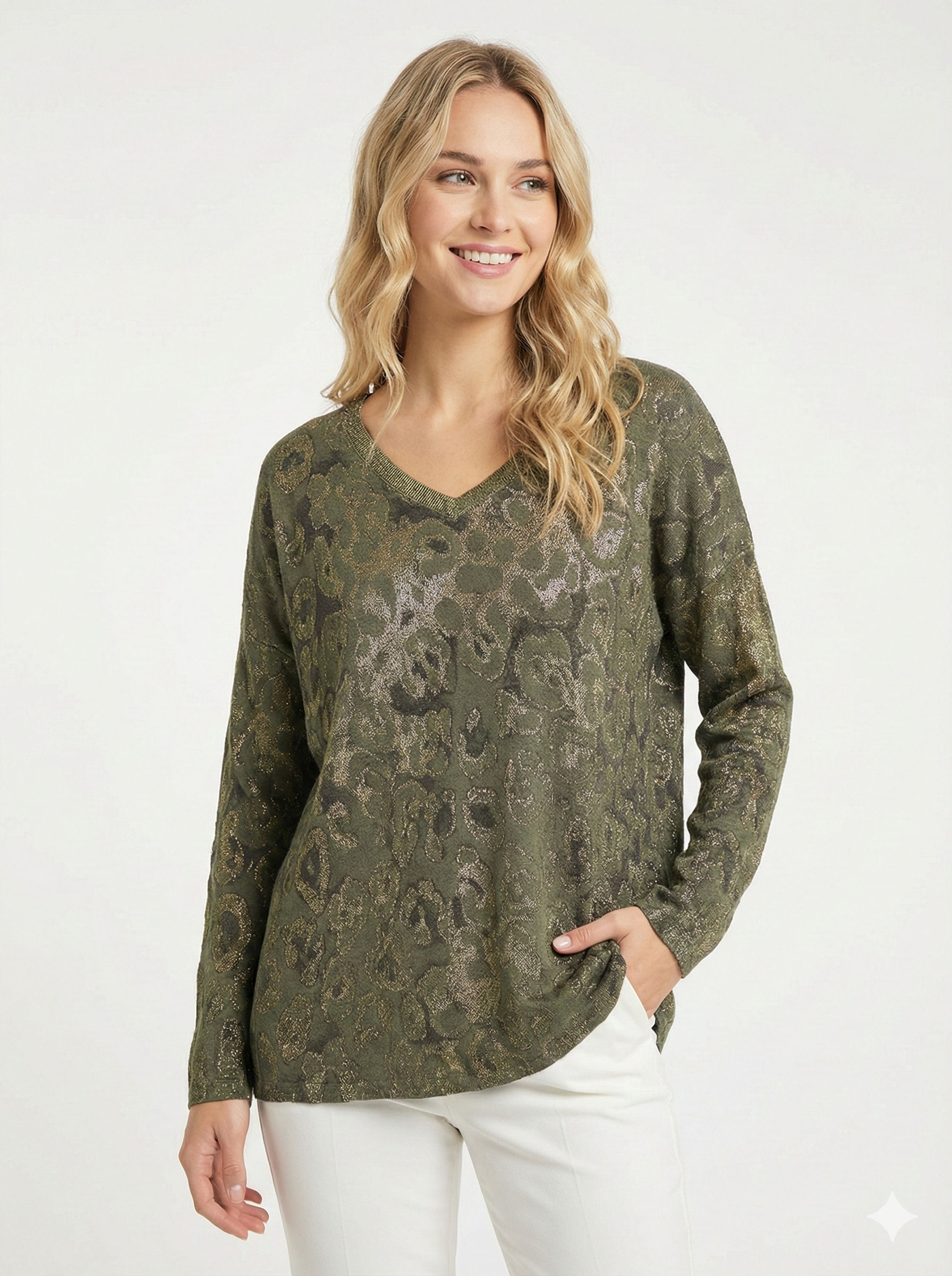 ITALY PARILTILI TRİKO BLUZ