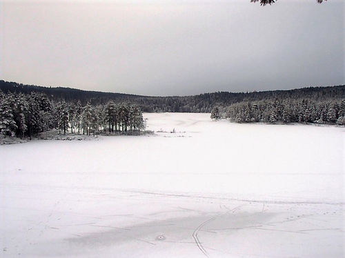 frozen lake in norway