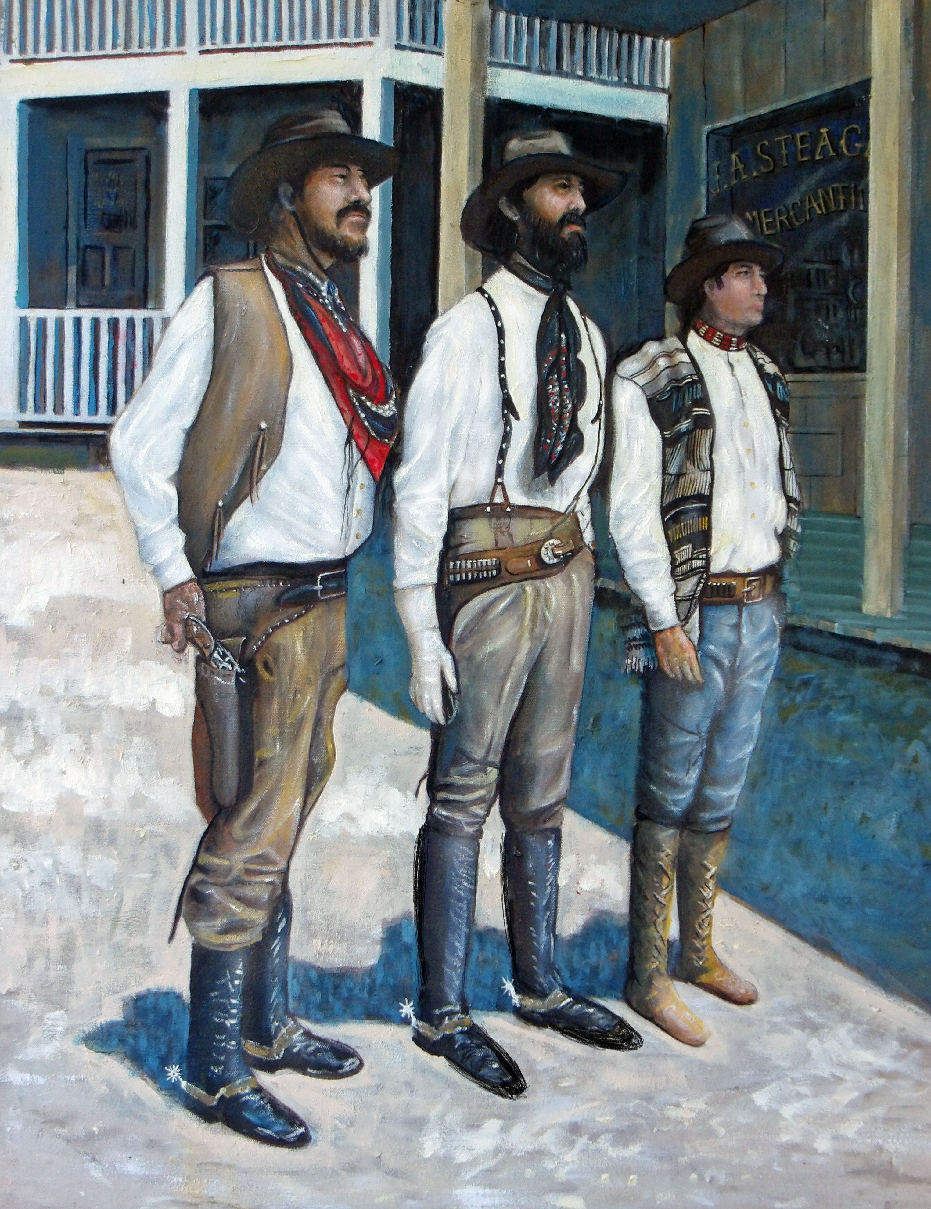 When Death Rides into Town -Framed Canvas Print