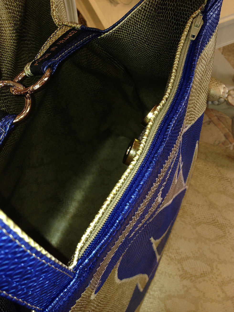 Miniature : Nu Bleu Art Marqueterie Couture - Sac Poches Sécurisées ® Karl Backwell