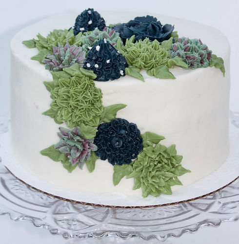 Buttercream Succulent Baby Shower Cake