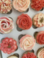 Pink Rose Petal Buttercream Wedding Cupcakes