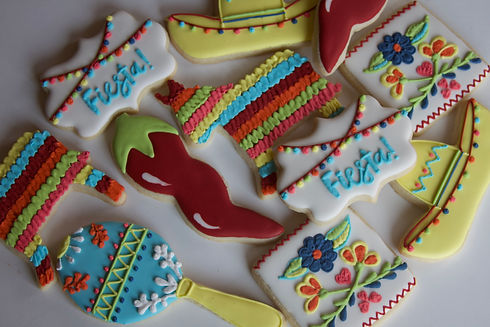 Mexican Fiesta Royal Icing Sugar Cookies
