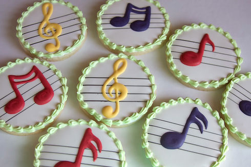 Music Notes Royal Icing Sugar Cookies