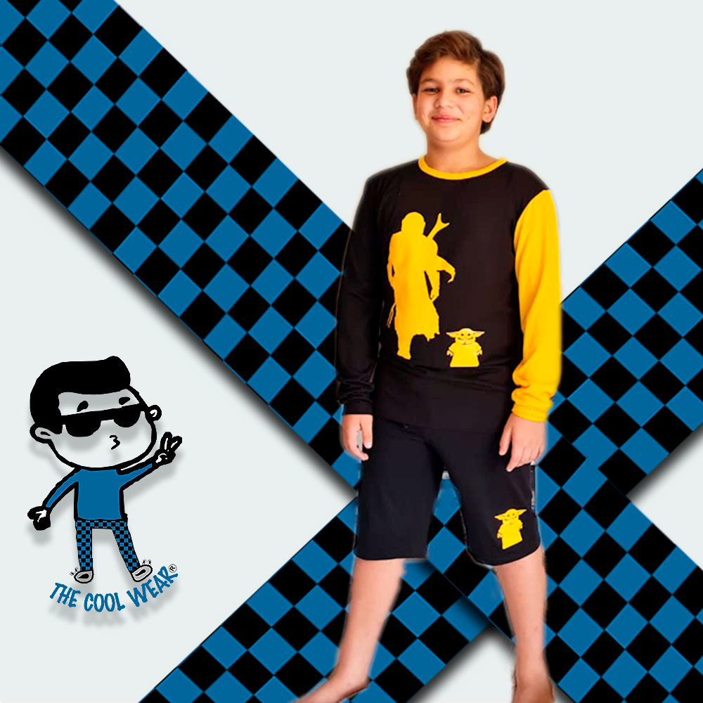 Pijama Mando 3 Piezas Playera-Short-Pantalón
