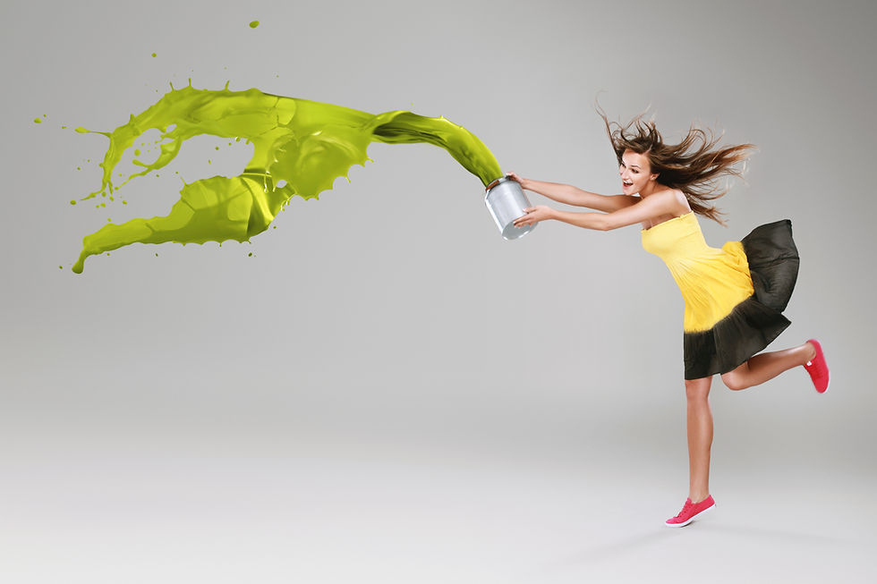 Woman with paint splash