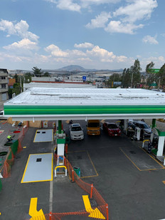 Techo gasolinera impermeabilizado Singo