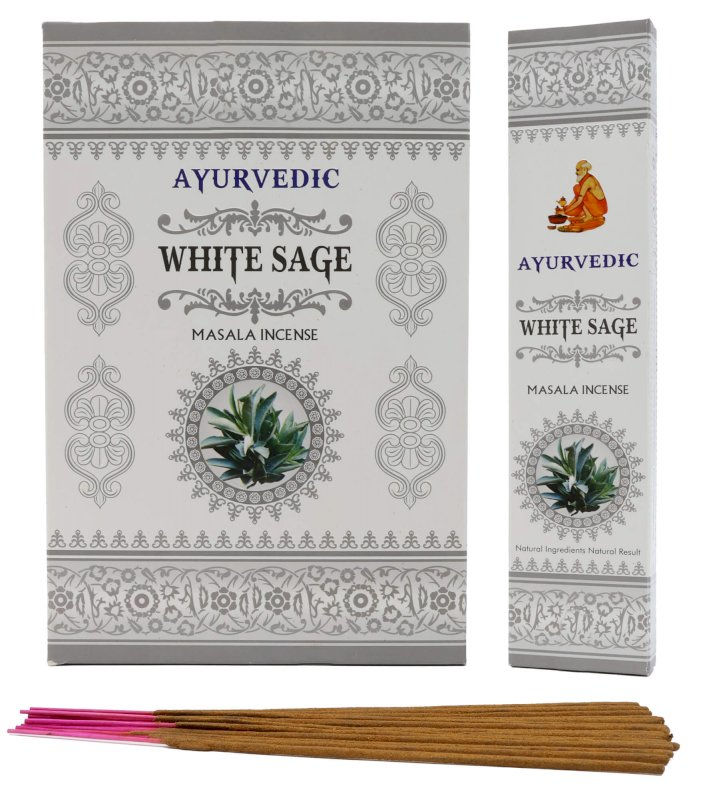 Encens Sauge Blanche - 15 bâtons (Ayurvedic)