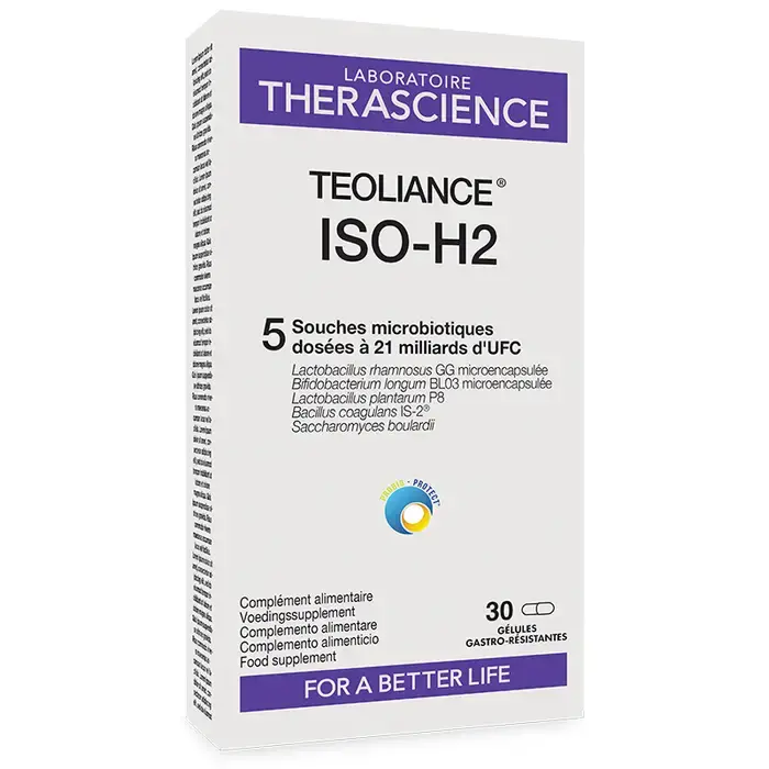 Probiotiques Teoliance ISO-H2 - 30 gélules (Therascience)