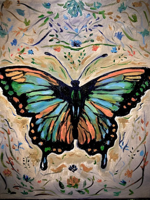 Butterfly Oil Painting 
