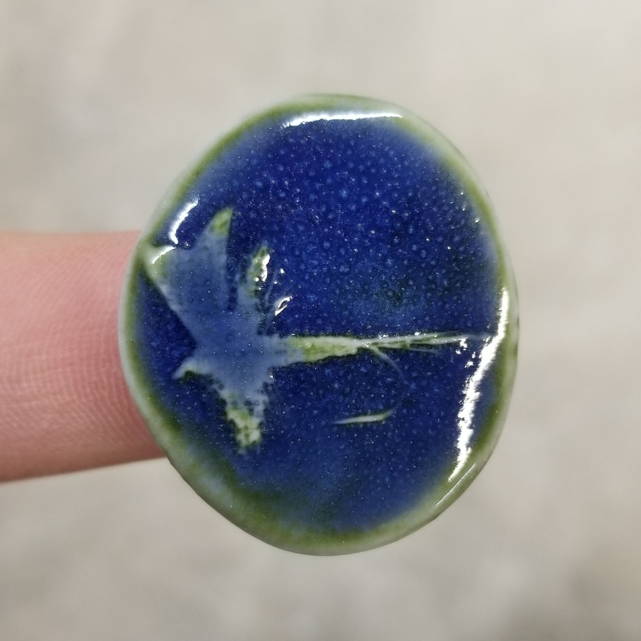 1" Sapphire Dry Fly Fridge Magnet