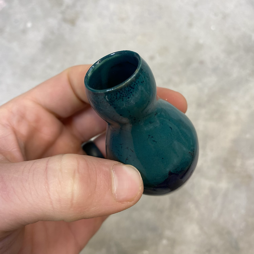 Thumbnail: Turquoise Blue Mini Vase