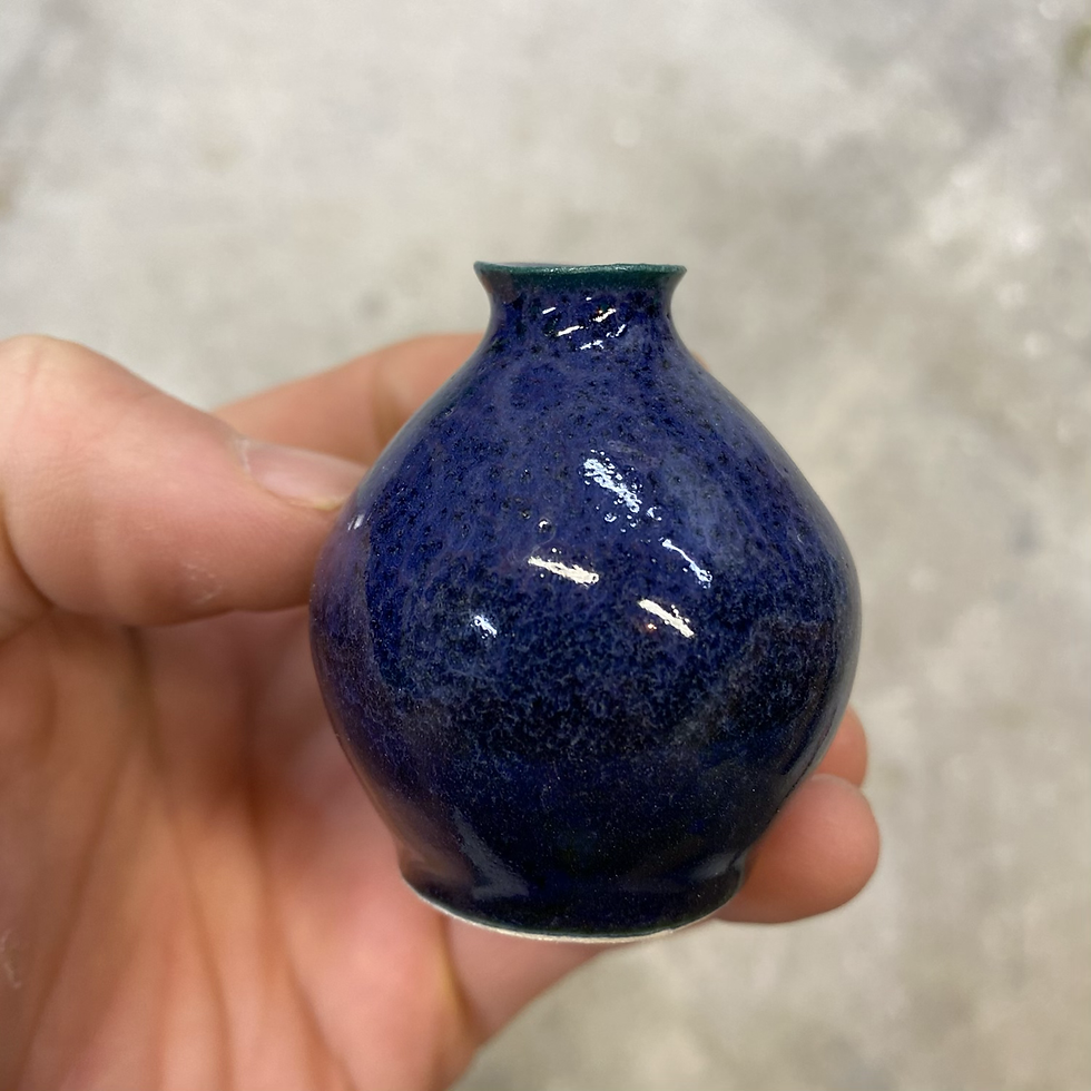 Galactic Blue Plum Mini Vase