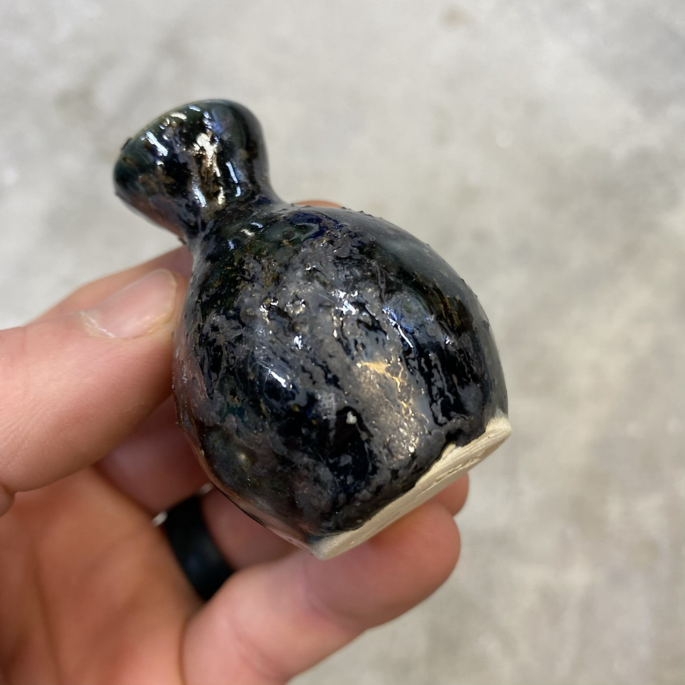 Thumbnail: Copper Chunky Blue Vase
