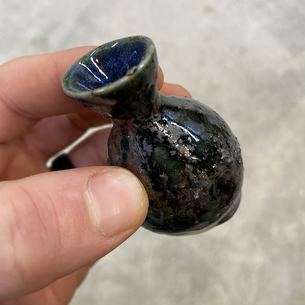 Thumbnail: Copper Chunky Blue Vase