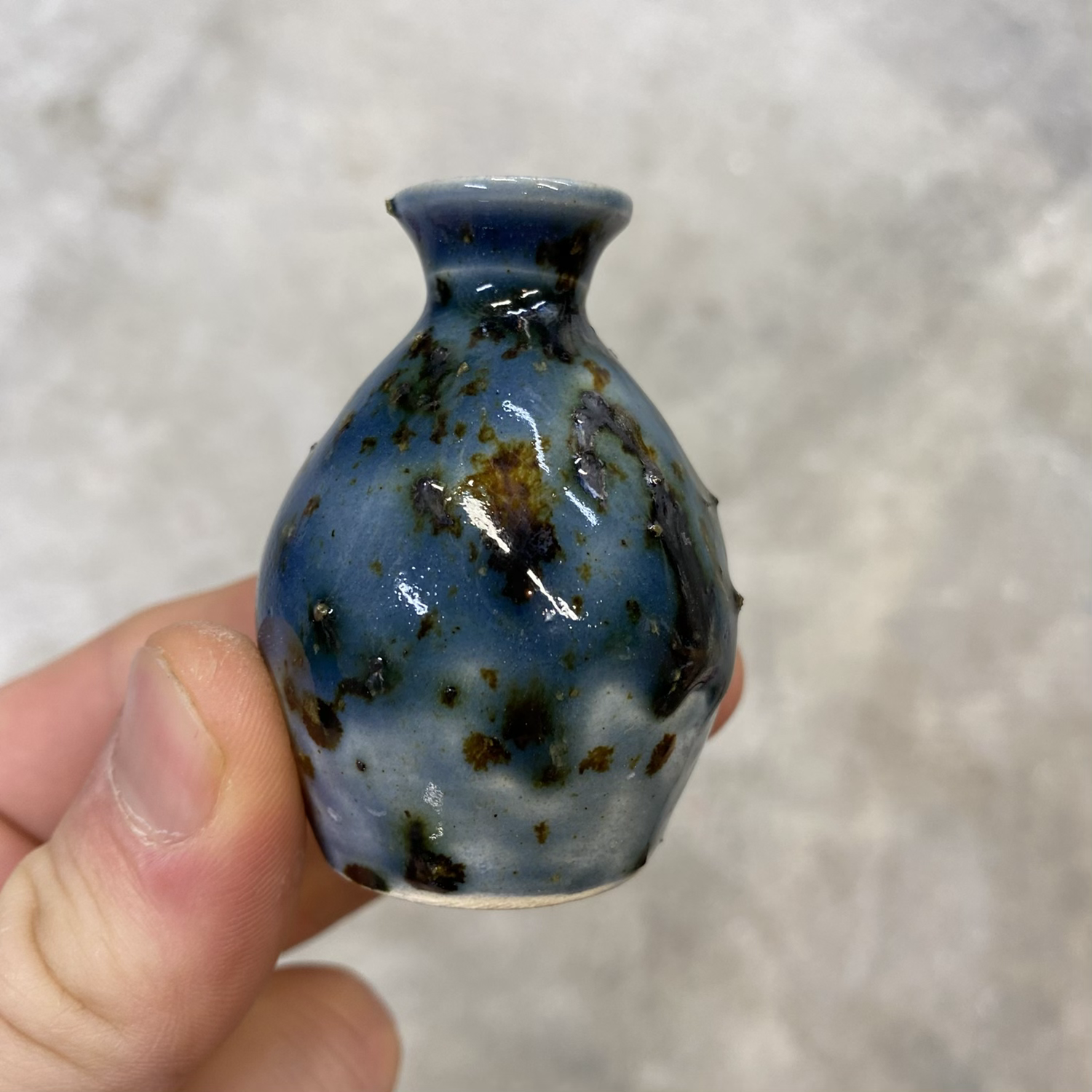 Chunky Blue Mini Vase