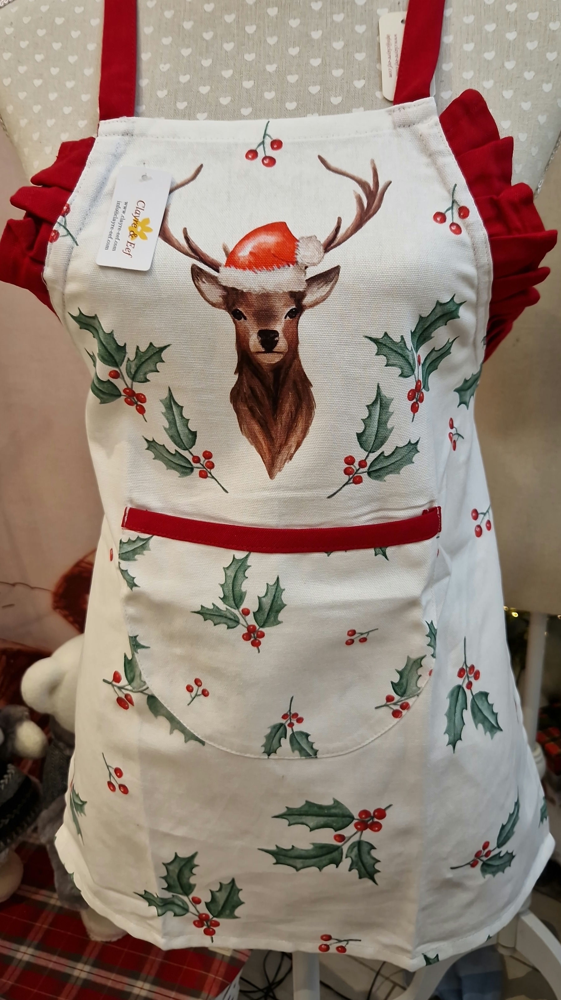 Grembiulino da cucina bimba Holly Christmas 