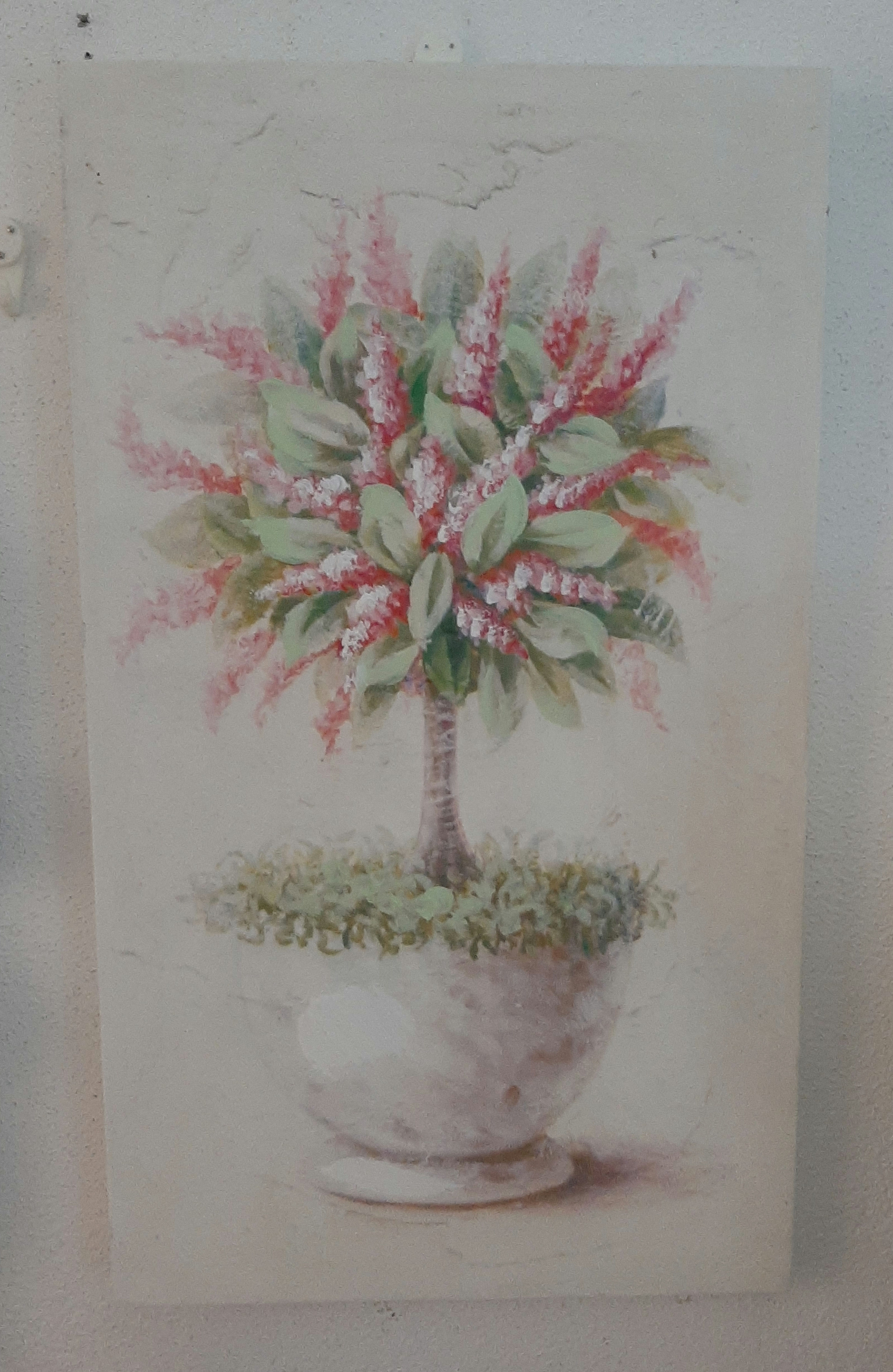 Stampa su legno "Veronica in vaso"