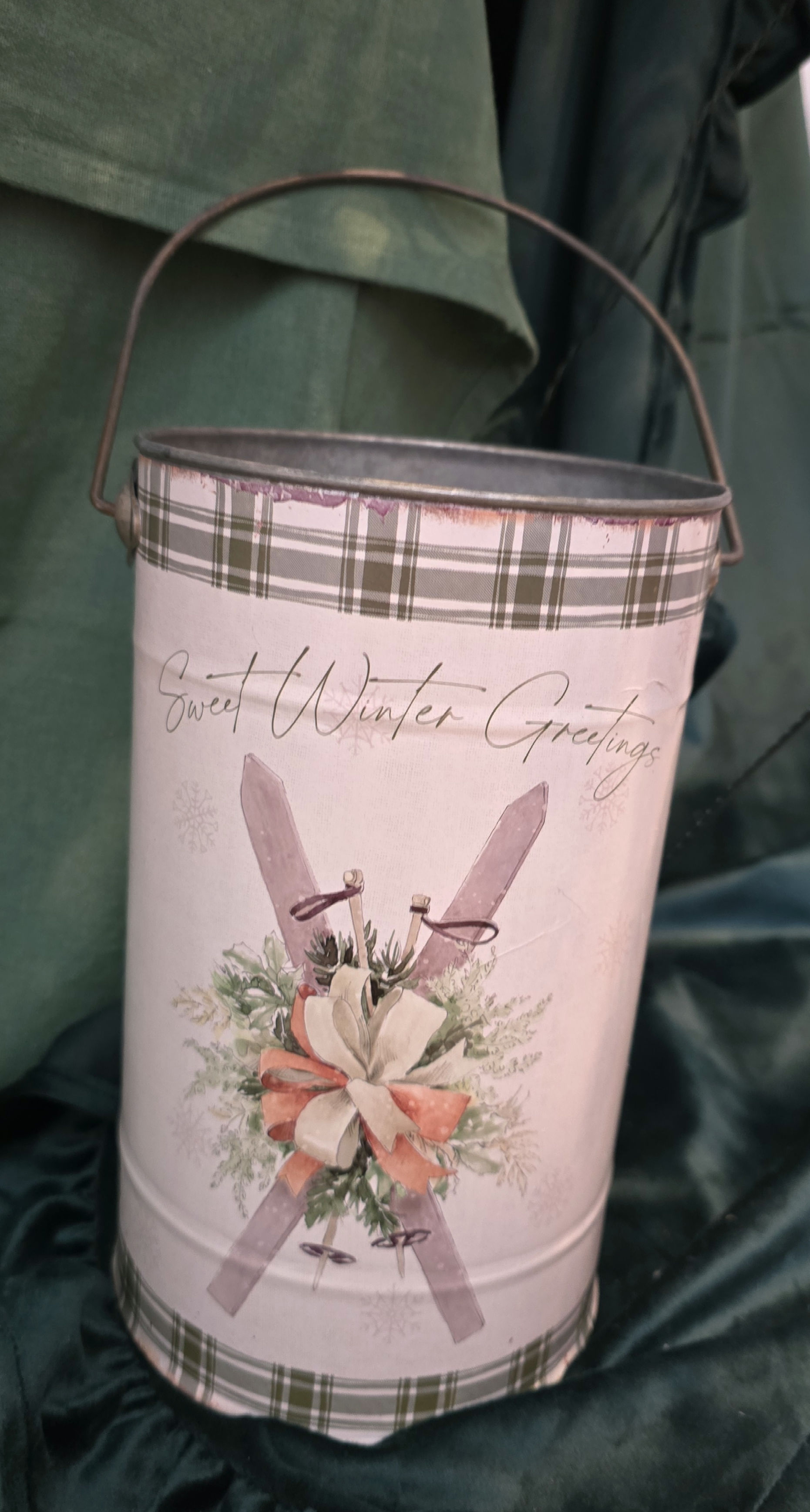 Secchiello in latta Sweet Winter Greetings