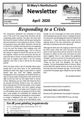 April 2020 Parish Newsletter