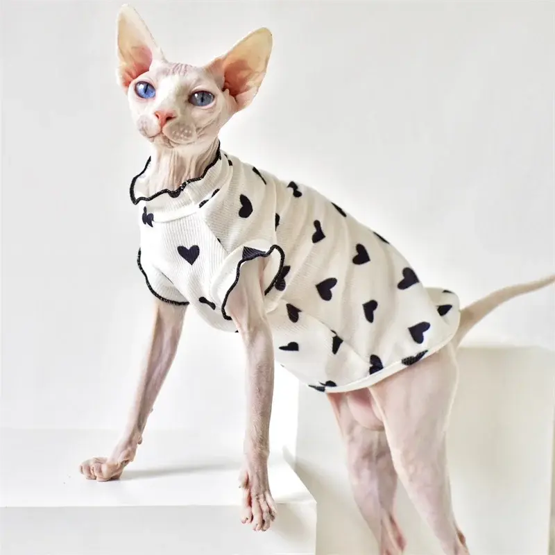Cozy Cotton Sweater - Sphynx & Cat Outfits for Spring & Autumn