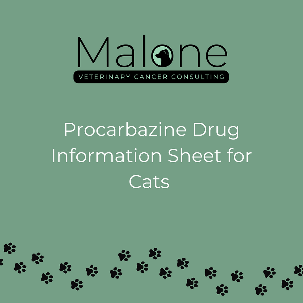procarbazine chemotherapy drug information sheet for cats