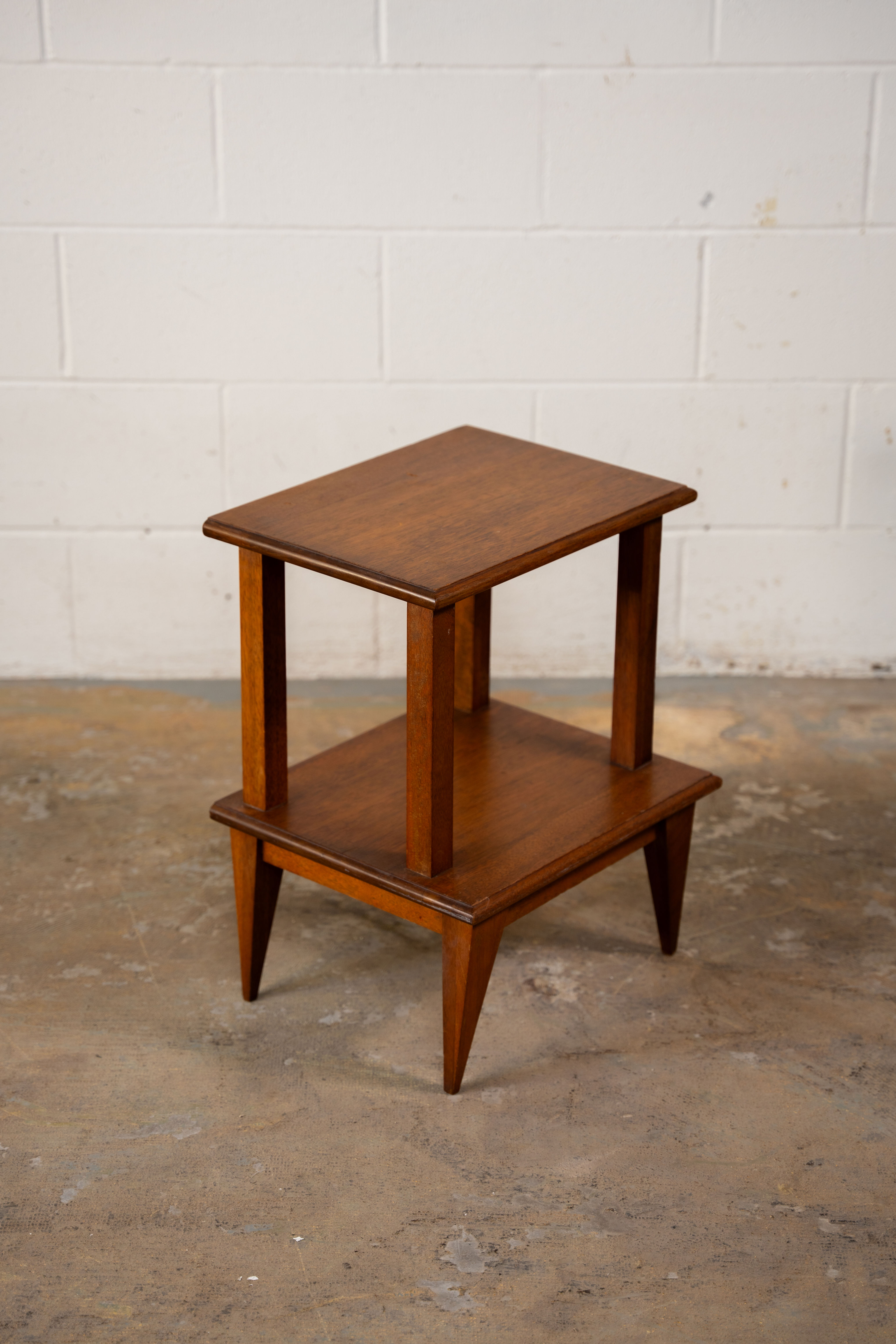 Wooden Two-Tier End Table