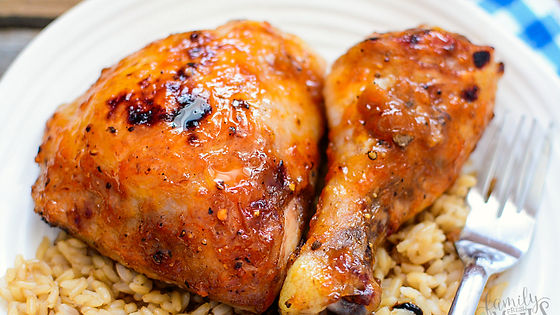 Apricot Glazed Baked Chicken Legs