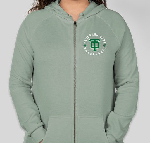 Sage Green Zippered Hoodie