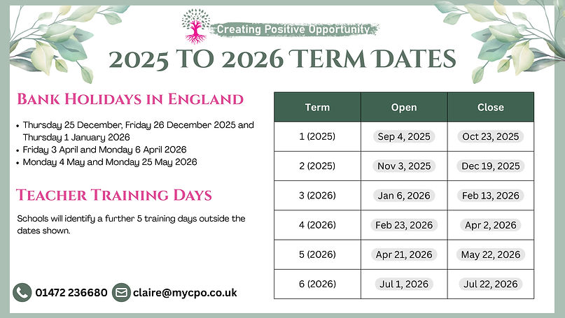 2025 to 2026 Term Dates Creating Positive Opportunity Bank Holidays in England – Dates • T