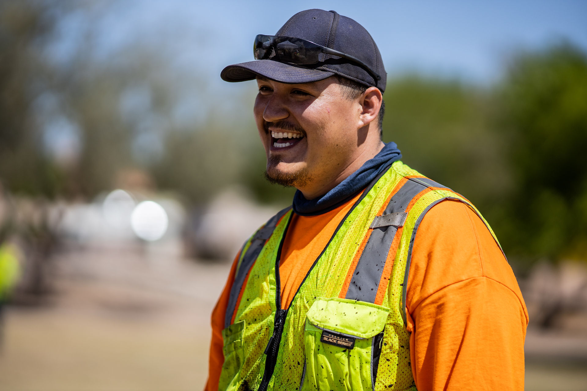 employee smiling