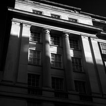 Neoclassical Marylebone building shot in black and white.
Image by David Turner - Protected by Copyright Law - All Rights Reserved