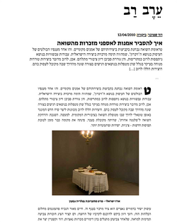 Erev-Rav 12/04/2010