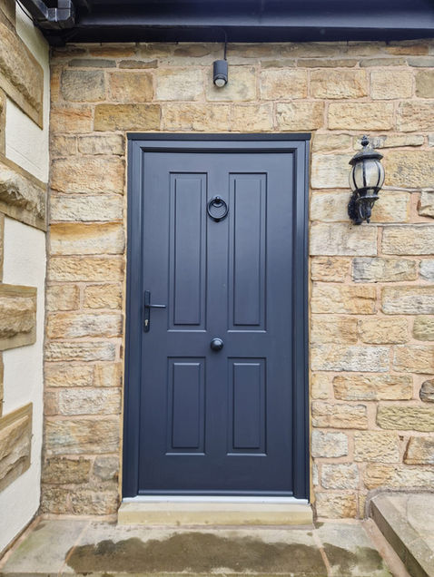 navy panelled front door