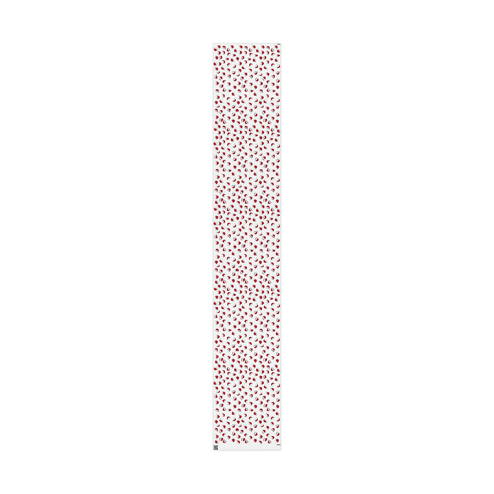 Thumbnail: Santa Hats Wrapping Paper - White