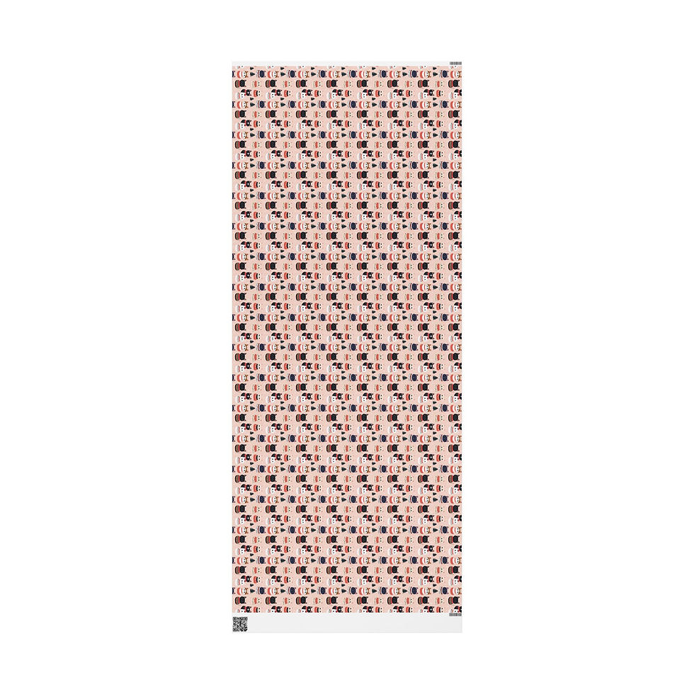 Thumbnail: Cartoon Cats in Christmas Sweaters Wrapping Paper