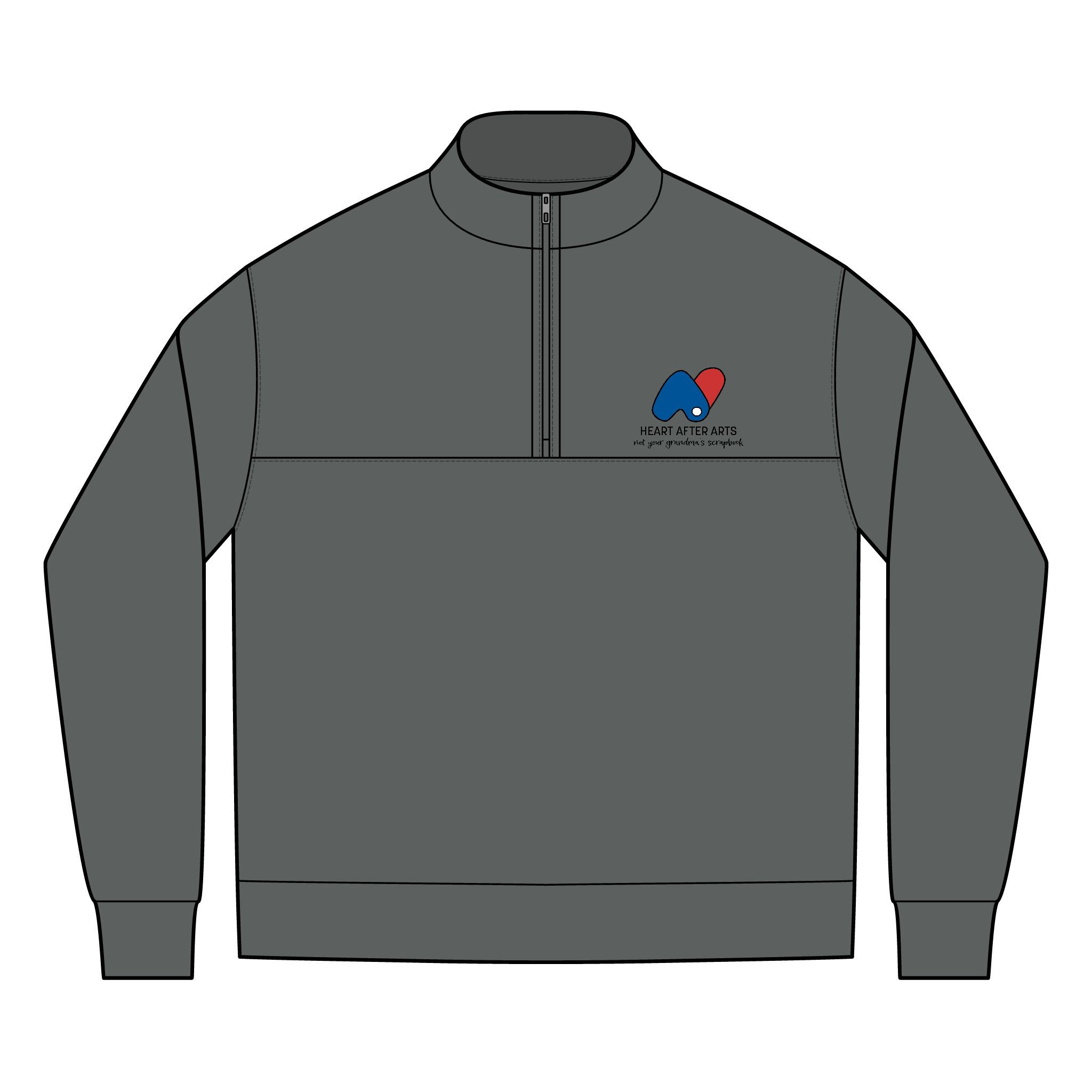 Heart After Arts Logo Quarter-Zip | Embroidered Chest Pullover