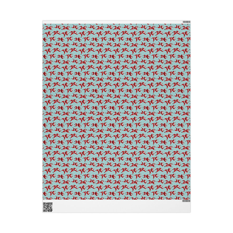 Thumbnail: Dancing Black Santa Christmas Wrapping Paper